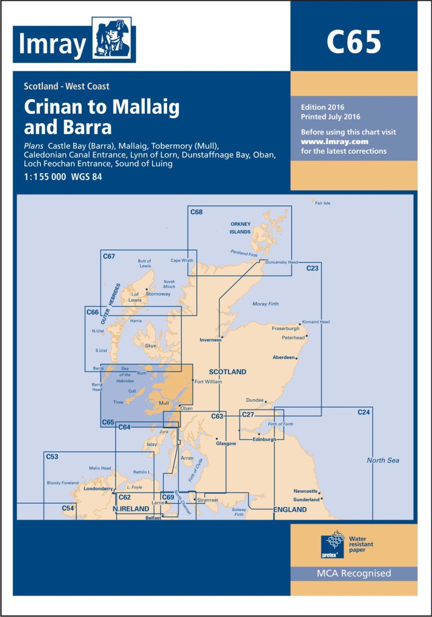 IMRAY Chart C65 Crinan to Mallaig and Barra