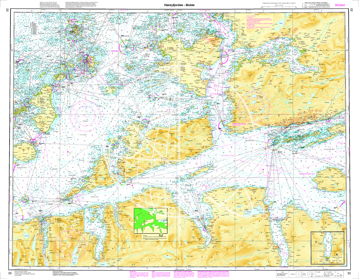 Norwegen N 33 Atlantik Harøyfjord bis Molde