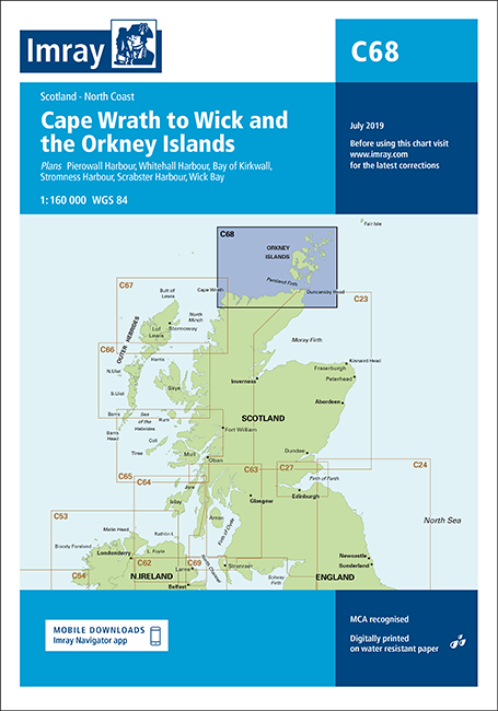 IMRAY CHART C68 Cape Wrath to Wick and the Orkney Islands