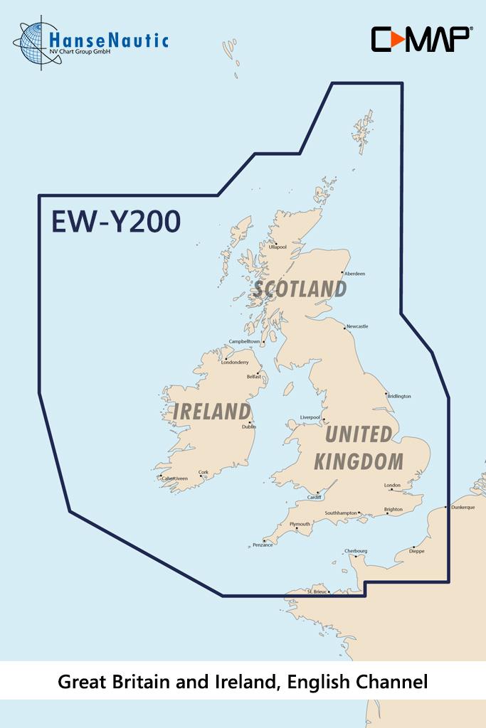 C-MAP Discover Grande-Bretagne, Irlande, Manche EW-Y200