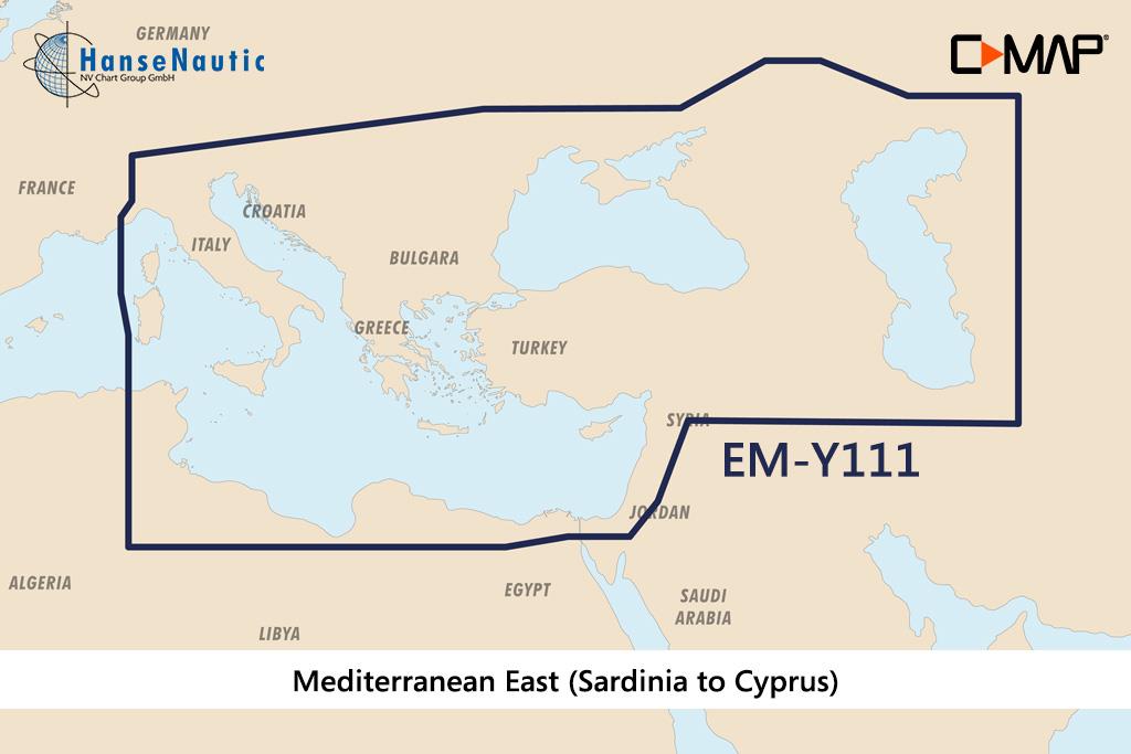 C-MAP Reveal Méditerranée Sardaigne-Chypre EM-Y111