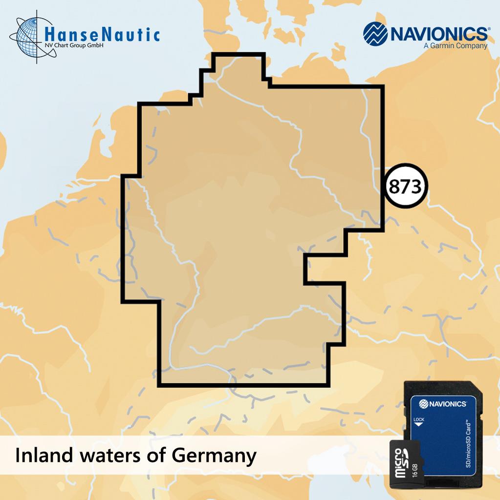 Navionics+ Deutschland Binnenreviere mSD (5G873S)