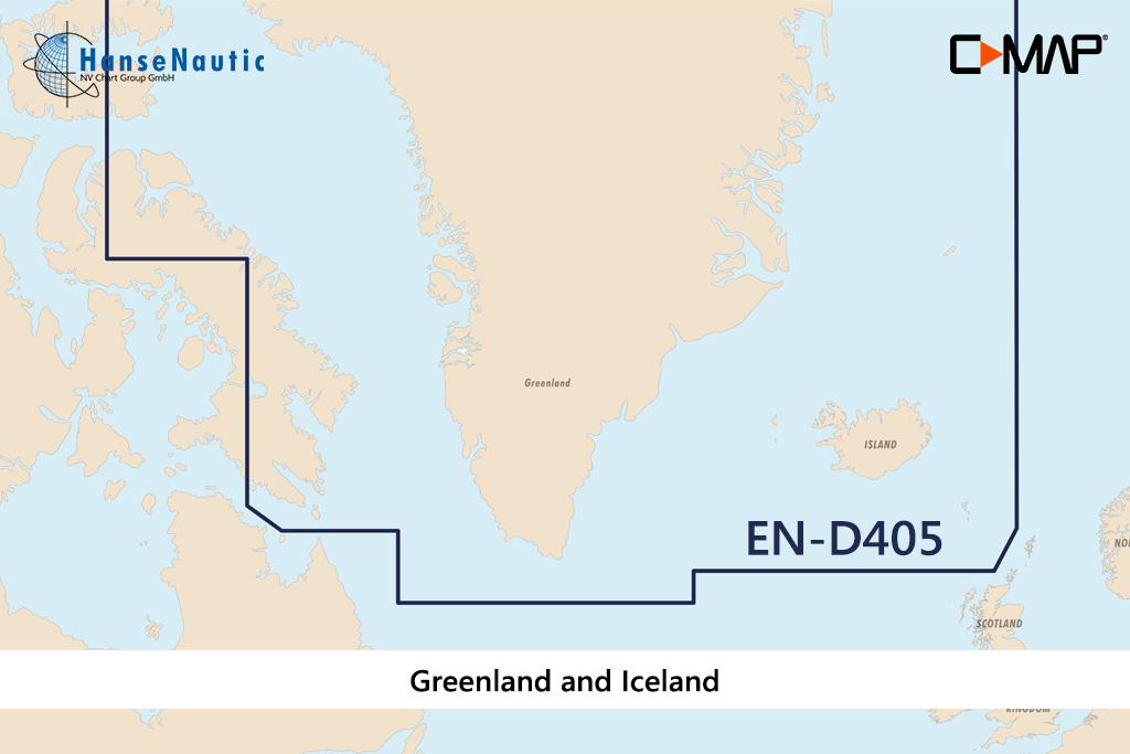 C-MAP 4D MAX+ Wide EN-D405 Groenland et l'Islande 