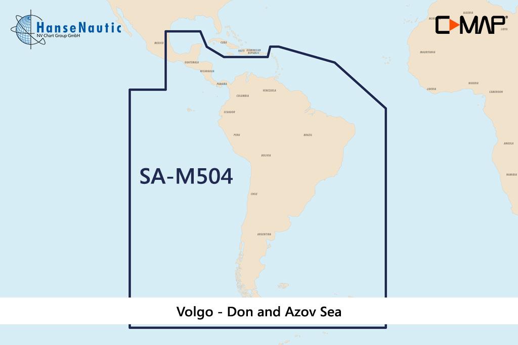 C-MAP MAX MegaWide SA-M504 South America & South Caribbean