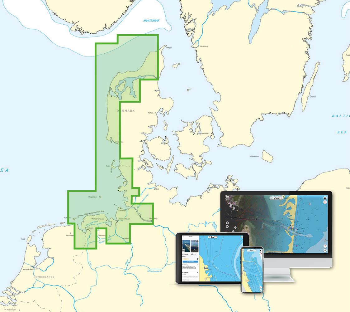 Digitale Seekarten für die NV Charts App - Nordsee