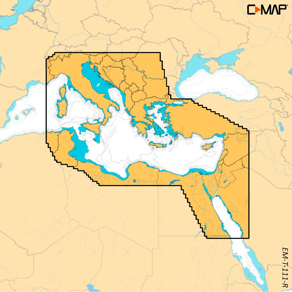 C-MAP Reveal X Östliches Mittelmeer (Sardinien-Zypern), Rotes Meer EM-T-111