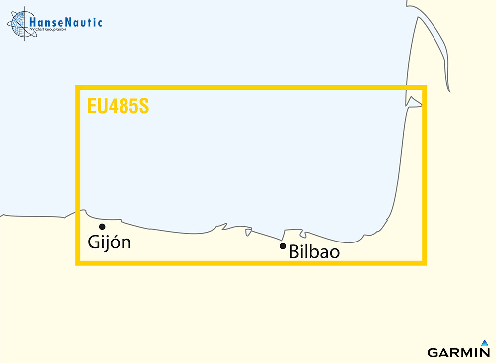 BlueChart Atlantik, spanische Biskaya (Fuenterrabia Gijon) g3 Vision VEU485S