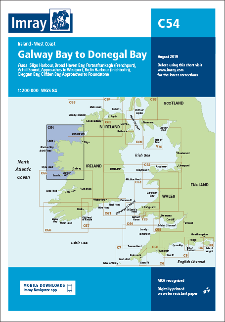 IMRAY CHART C 54 Galway Bay to Donegal Bay