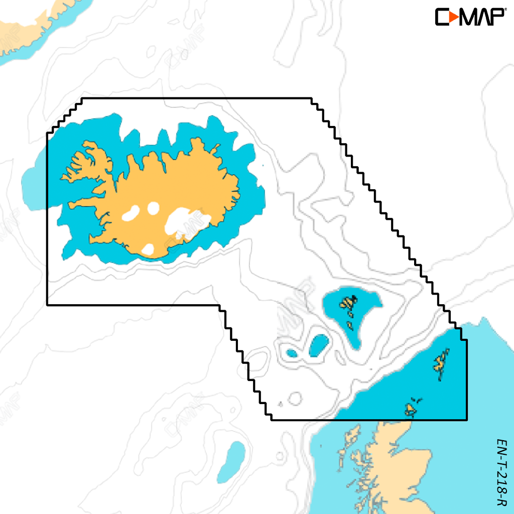 C-MAP Reveal X Islande, Îles Féroé, Îles Shetland, Orcades EN-T-218