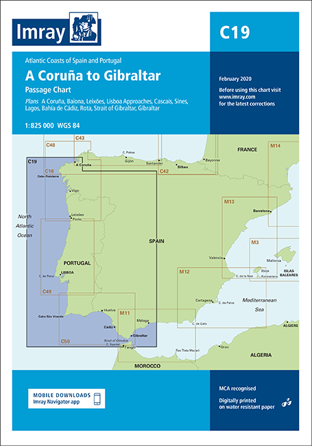 IMRAY CHART C19 A Coruña to Gibraltar