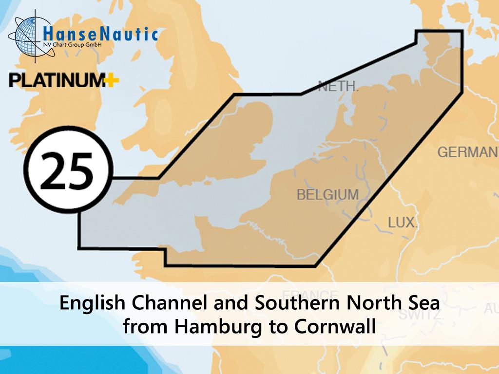 Navionics 25P+ SD UK Süd bis Hamburg