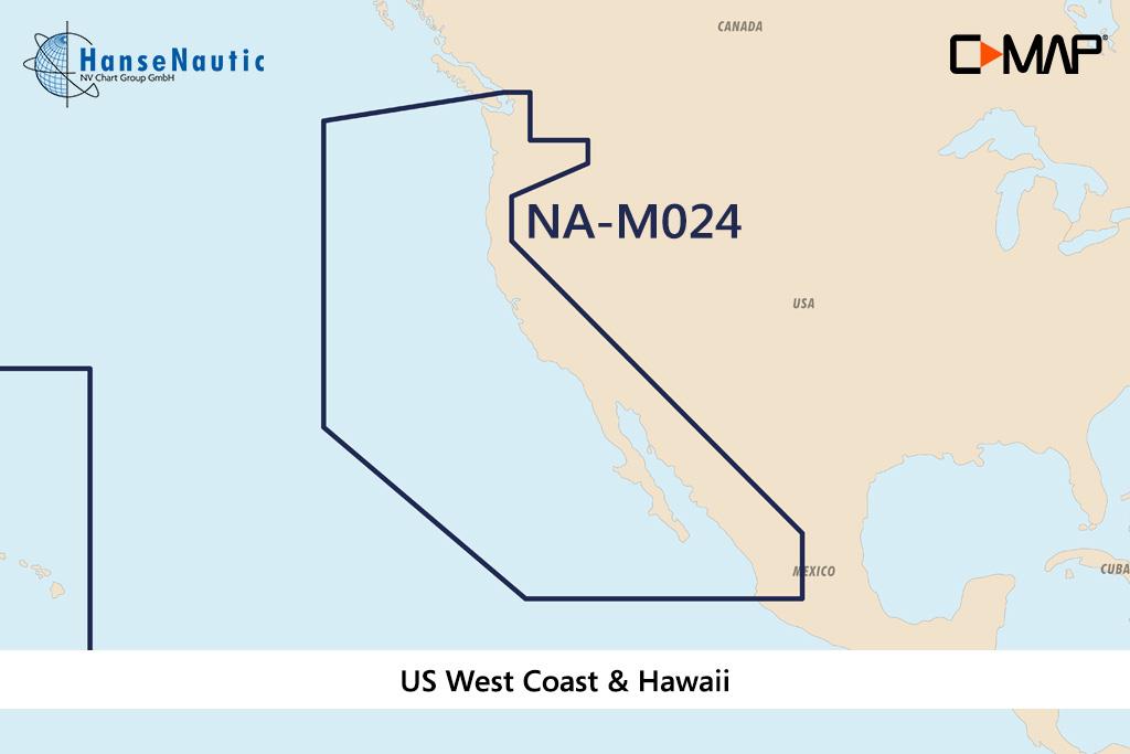 C-MAP MAX Wide NA-M024 USA West Coast & Hawaii