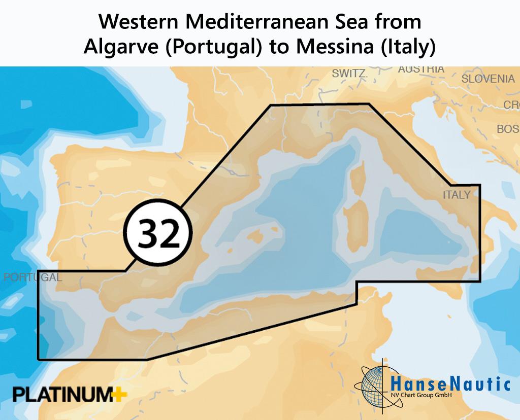 Navionics 32P+ SD Westliches Mittelmeer