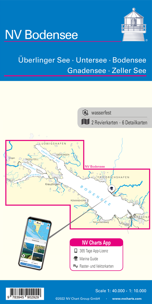 NV Bodensee - wasserfeste Binnenkarte
