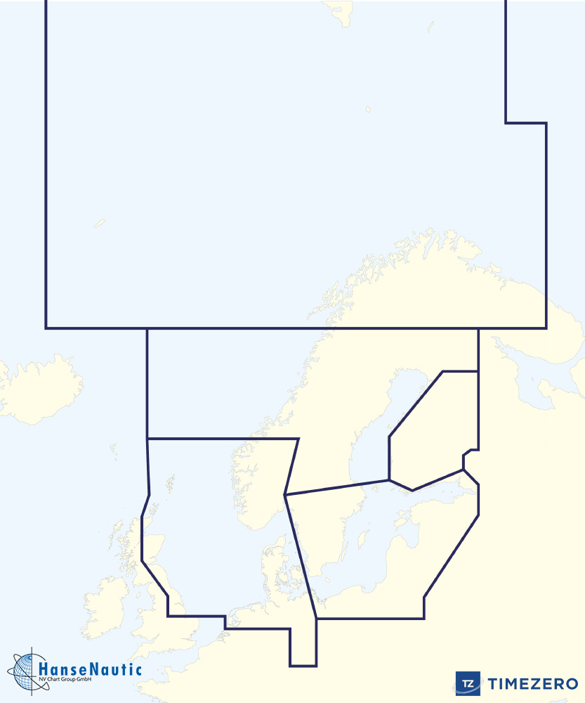 Timezerokarte Nordsee und Ostsee