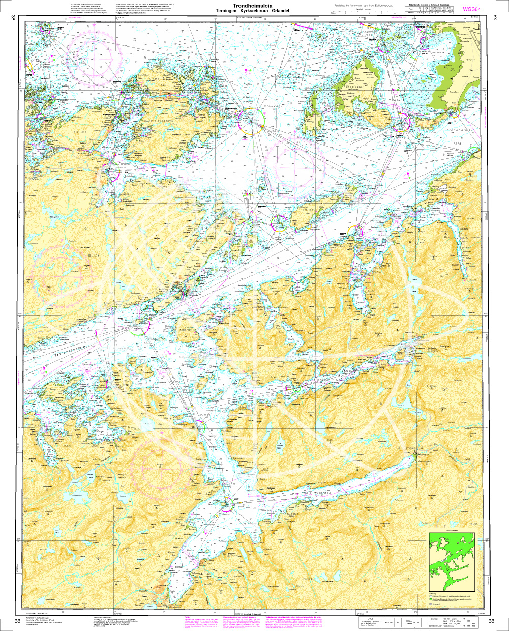Norwegen N39 Atlantik, Trondheimsfjord mit  Agdenes - Thamshamn - Buvika