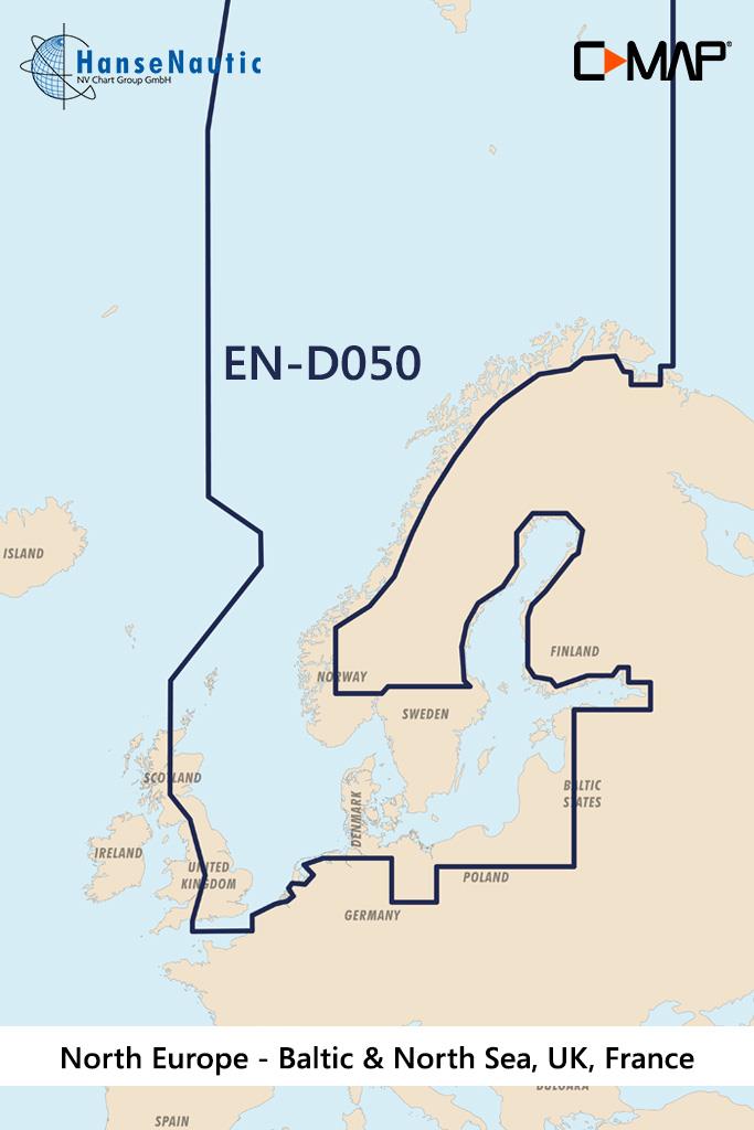 C-MAP 4D Wide EN-D050 Continental Nordeuropa
