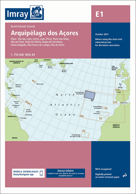 IMRAY CHART E1 Arquipelago dos Açores