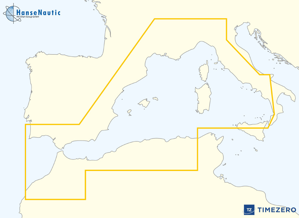 Mapmedia WRMEM32MAP mm3d Rasterkarte Mediterranean Sea - West