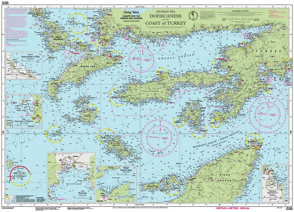 IMRAY CHART G35 Dodecanese and the Coast of Turkey