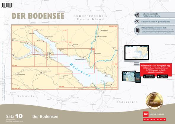 Sportbootkarten Satz 10: Bodensee, Delius Klasing