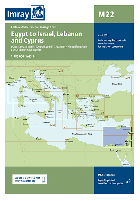 IMRAY CHART M22 Egypt to Israel, Lebanon and Cyprus