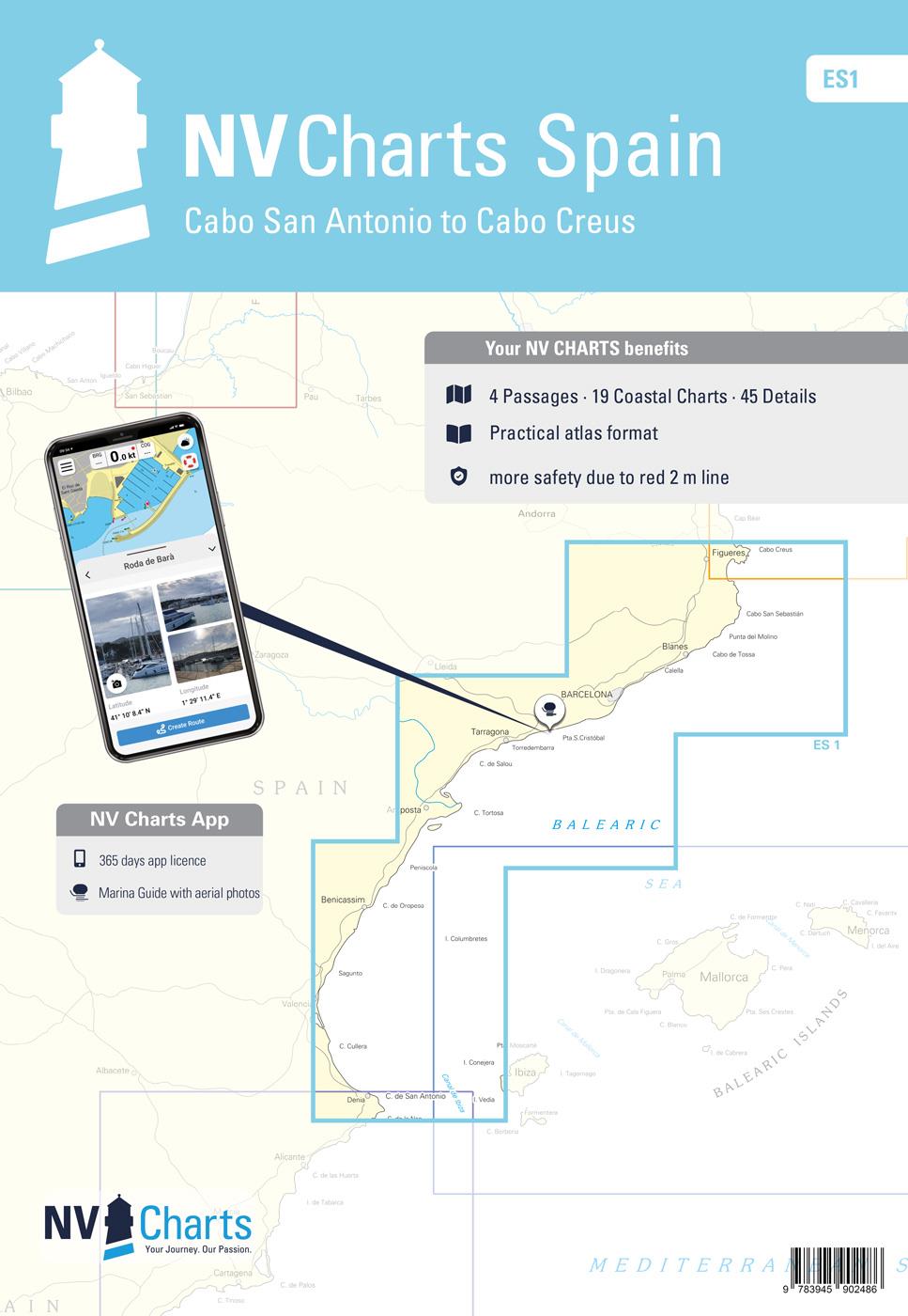 NV Atlas Spain ES1 Cabo San Antonio to Cabo Creus