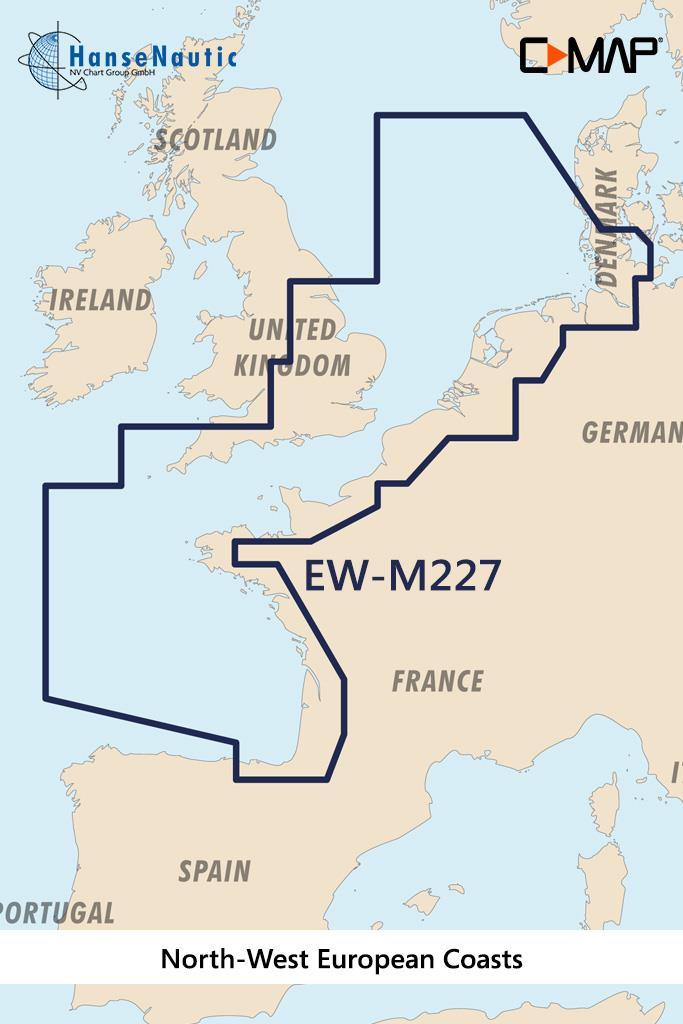 C-MAP MAX Wide EW-M227 North-West European Coasts