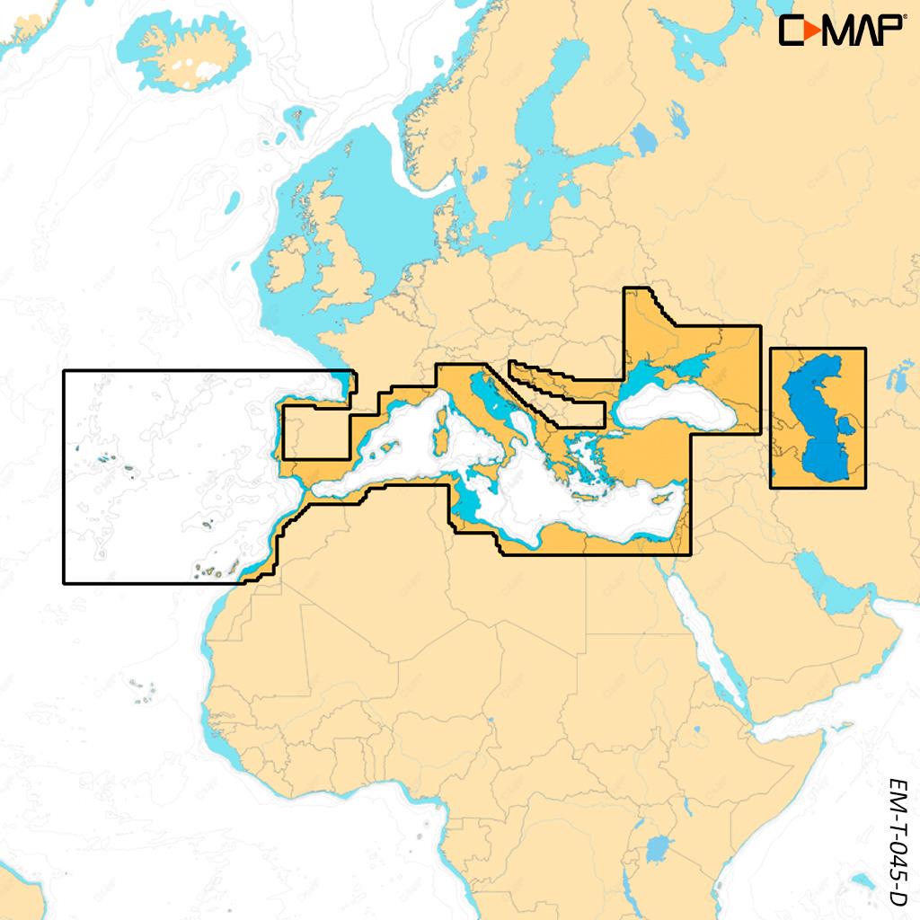 C-MAP Discover X Méditerranée, côtes sud-européennes EM-T-045