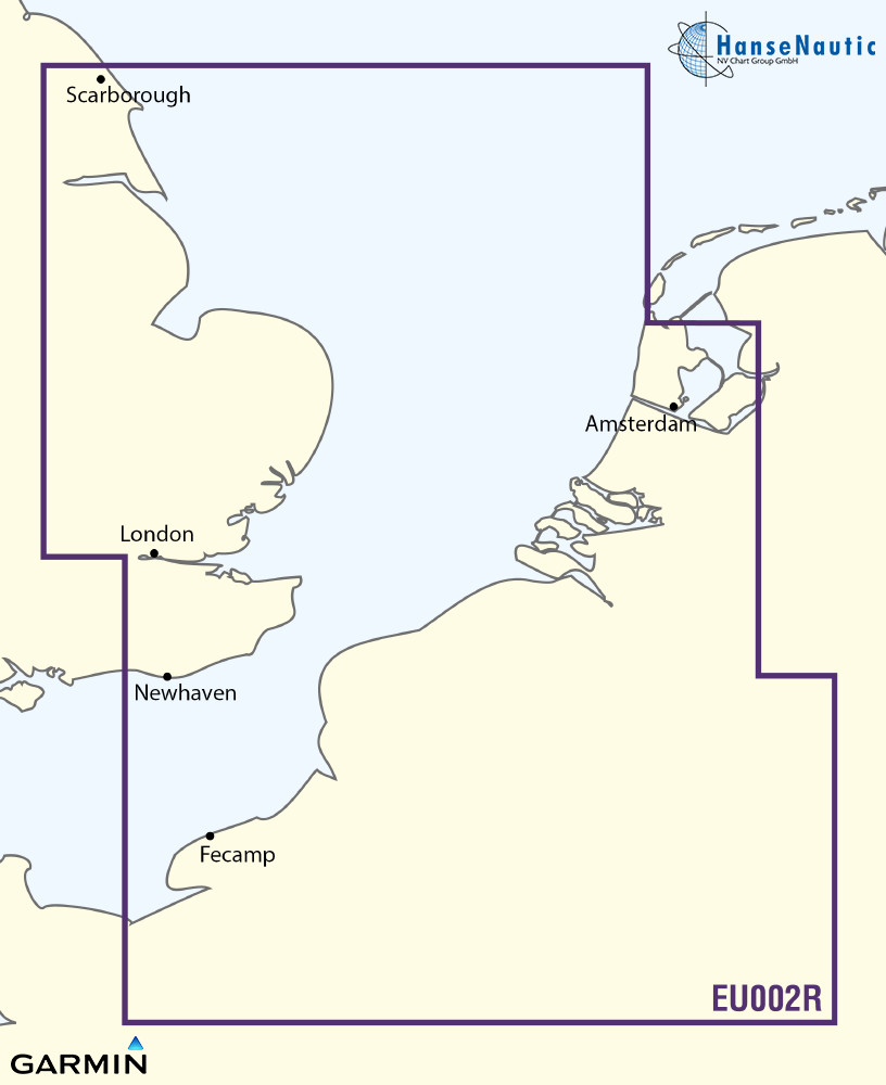 BlueChart g3 XEU002R Sud-ouest de la mer du Nord jusqu'à Douvres (SE Angleterre - BeLux intérieur)