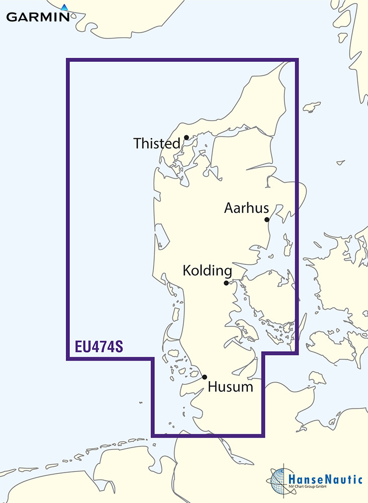 BlueChart Jütland (Dänemark), Nordseeküste Elbe-Skagen, Ostseeküste Kiel-Fredrikshavn, g3 Vision VEU474S