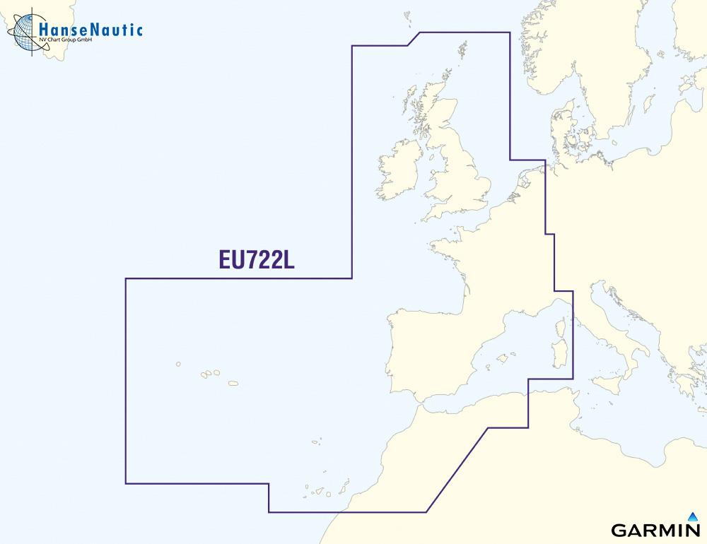 BlueChart Nordsee, UK, Atlantik (Europe Atlantic Coast) g3Vision VEU722L