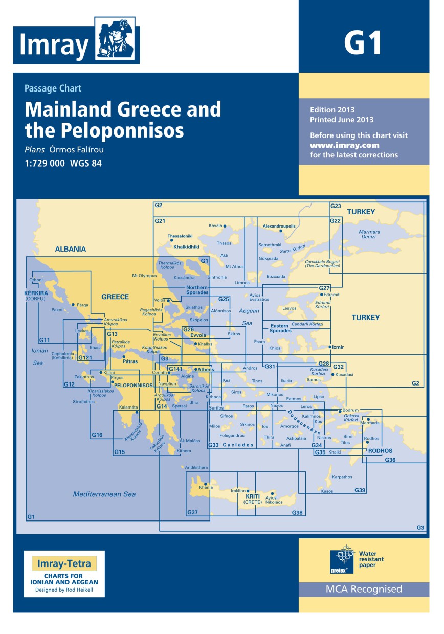IMRAY CHART G1 Mainland Greece and the Peloponnisos