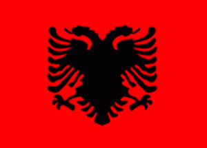 Gastlandflagge Albanien 30X45cm - Glanzpolyester -