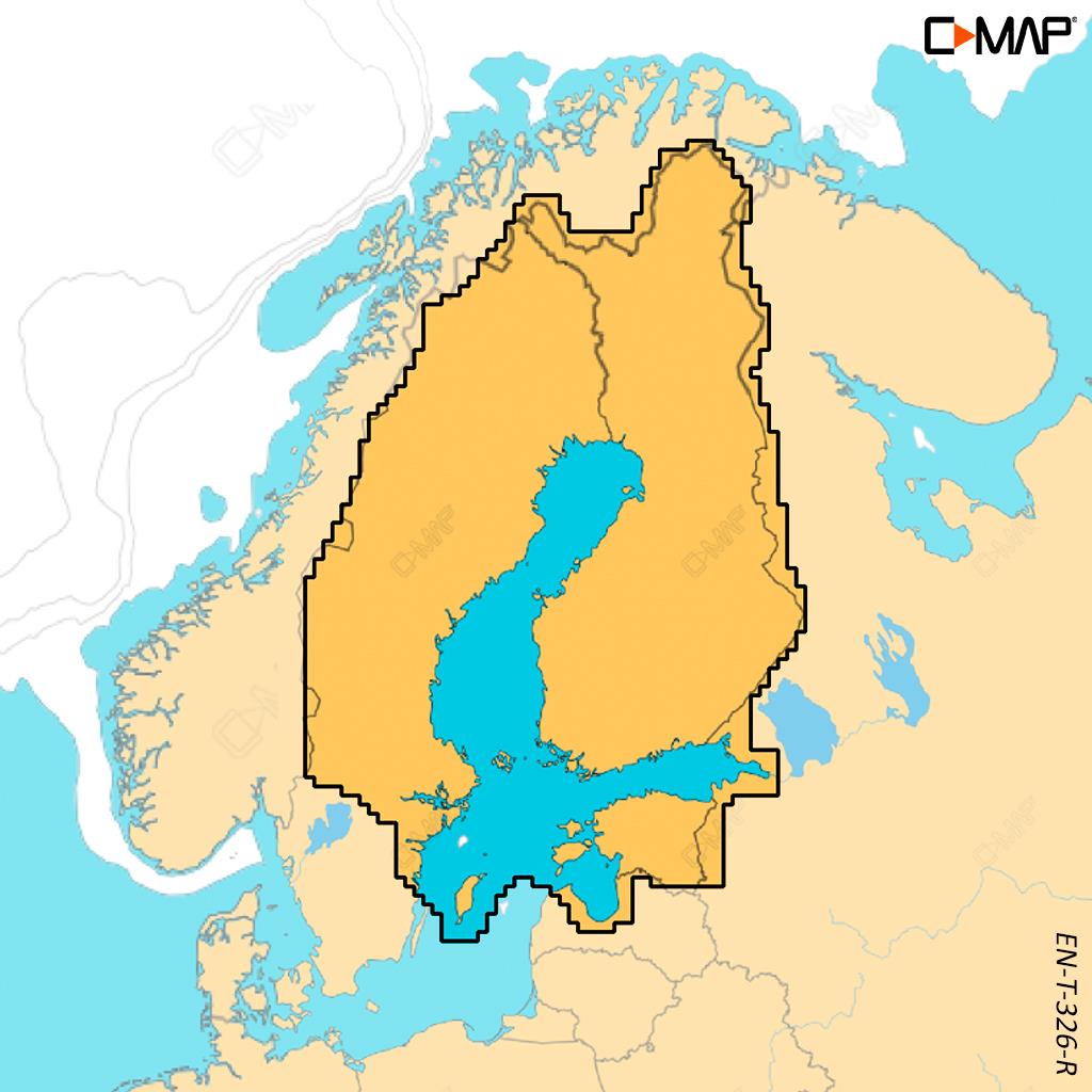 C-MAP Reveal X Finlande, Suède, Pays baltes (eaux intérieures, mer Baltique) EN-T-326