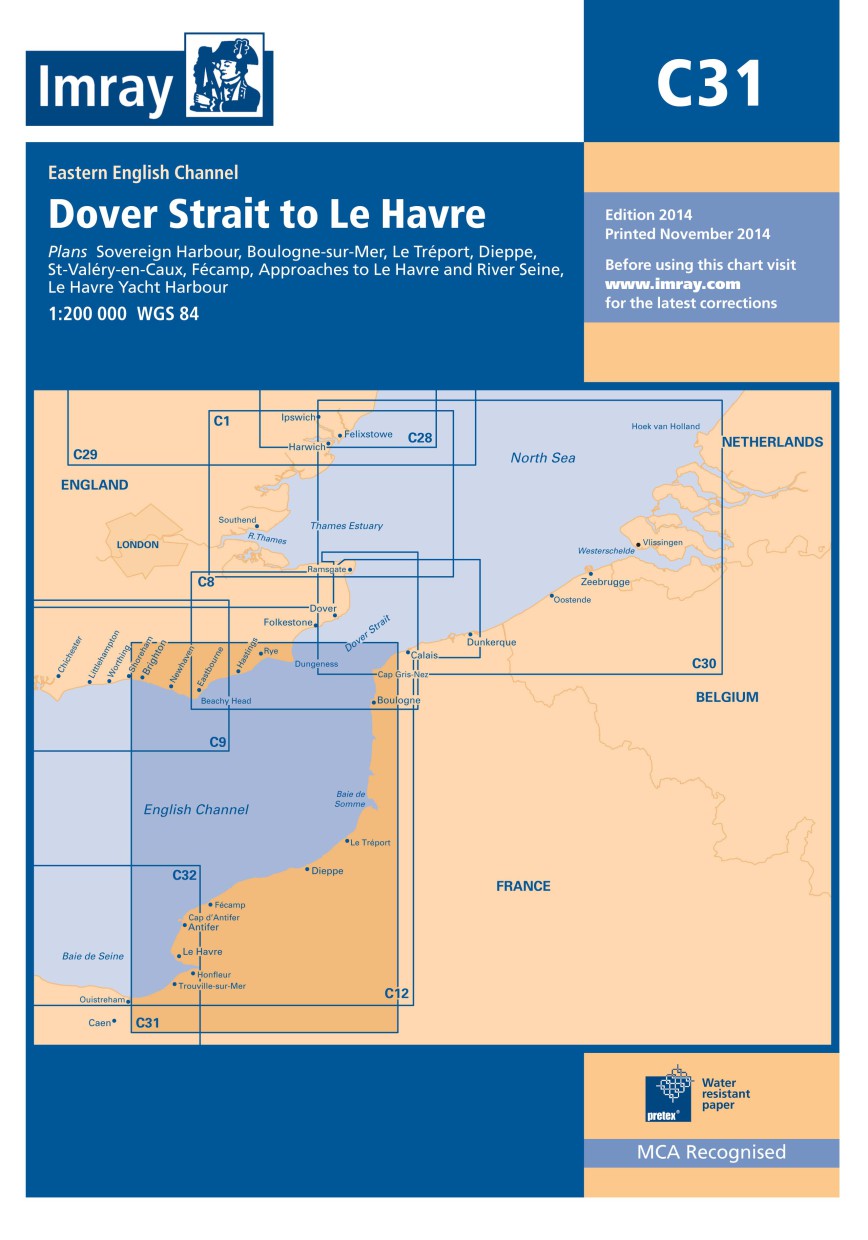 IMRAY CHART C31 Dover Strait to Le Havre