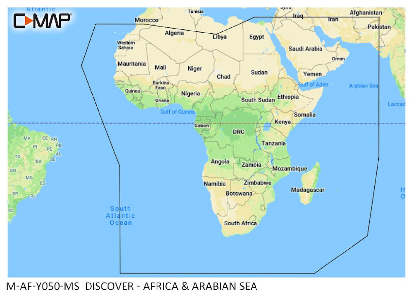 C-MAP Discover Afrique et mer arabe M-AF-Y050-MS