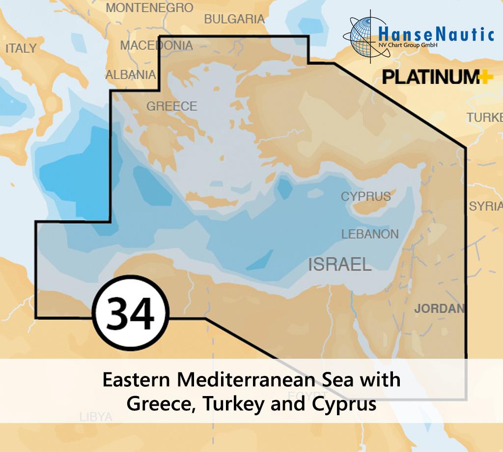 Navionics 34P+ SD Östliches Mittelmeer