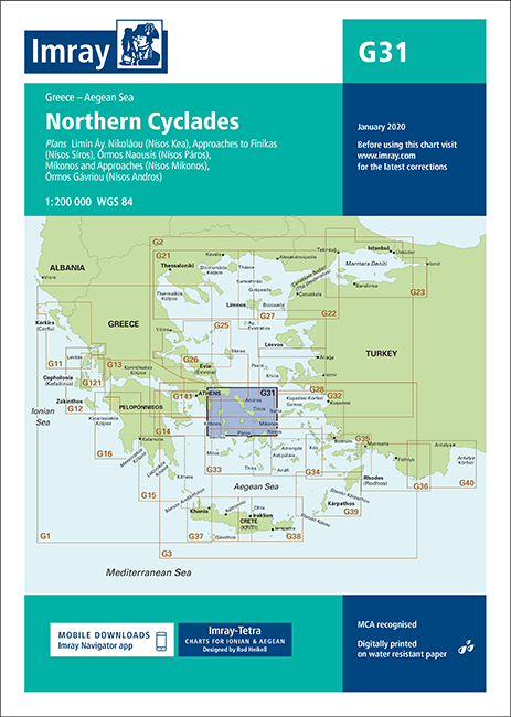 IMRAY CHART G31 Northern Cyclades