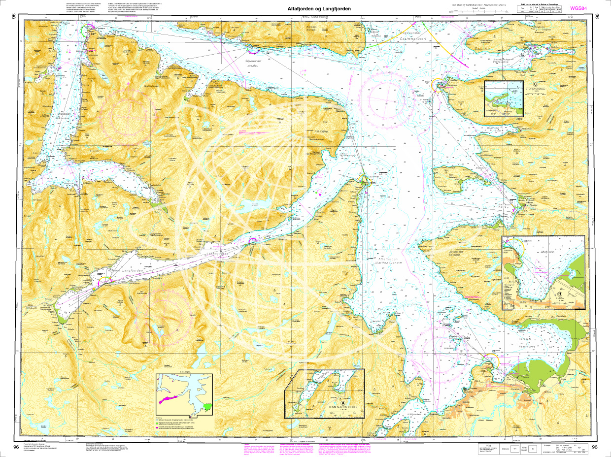Norwegen N 96 Atlantik Altafjorden und Langfjorden