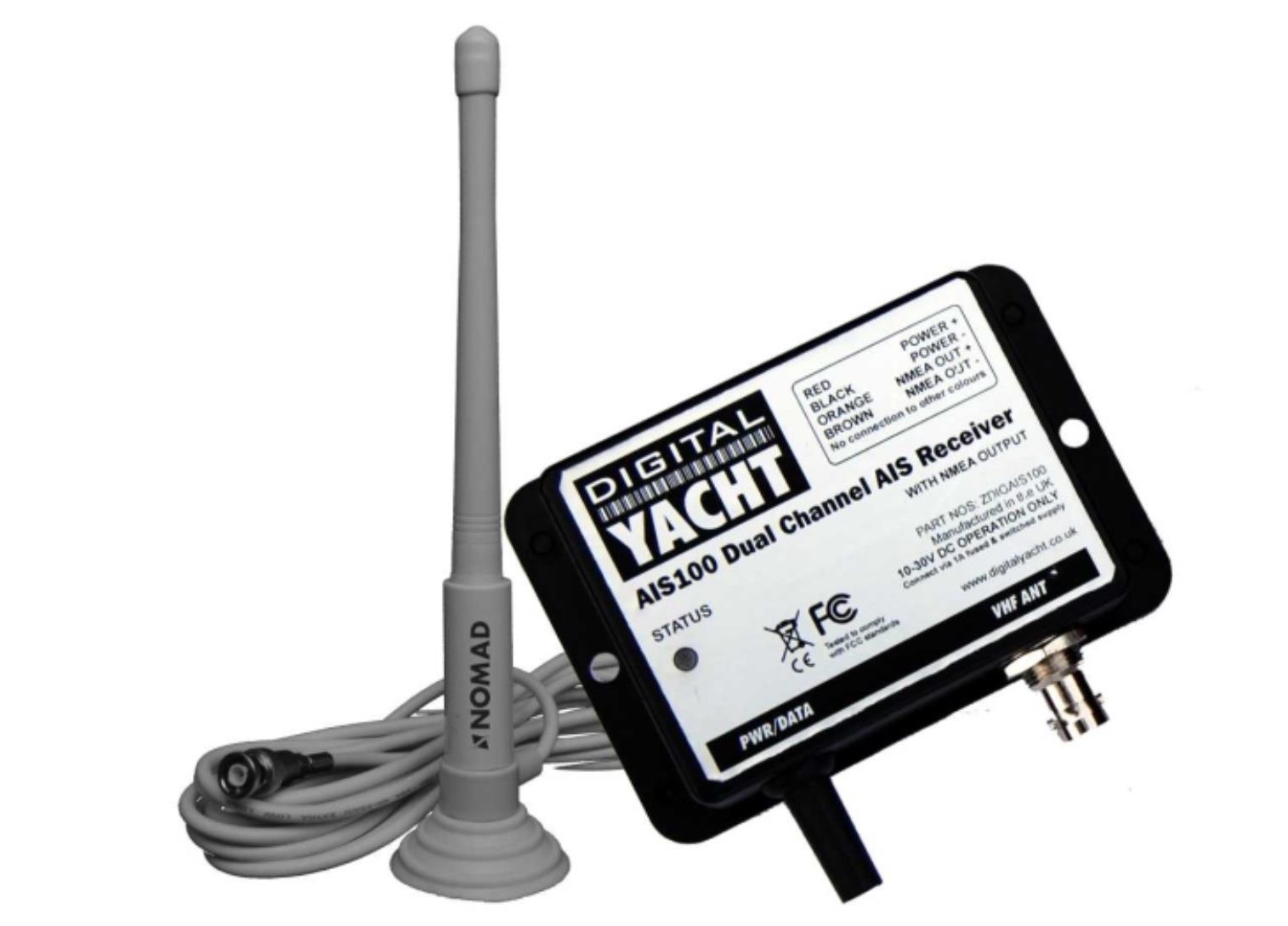 Digital Yacht - AIS100 AIS-Empfänger (USB) mit tragbarer QMax-Antenne