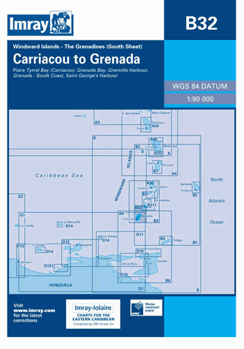 IMRAY CHART B32 Carriacou to Grenada