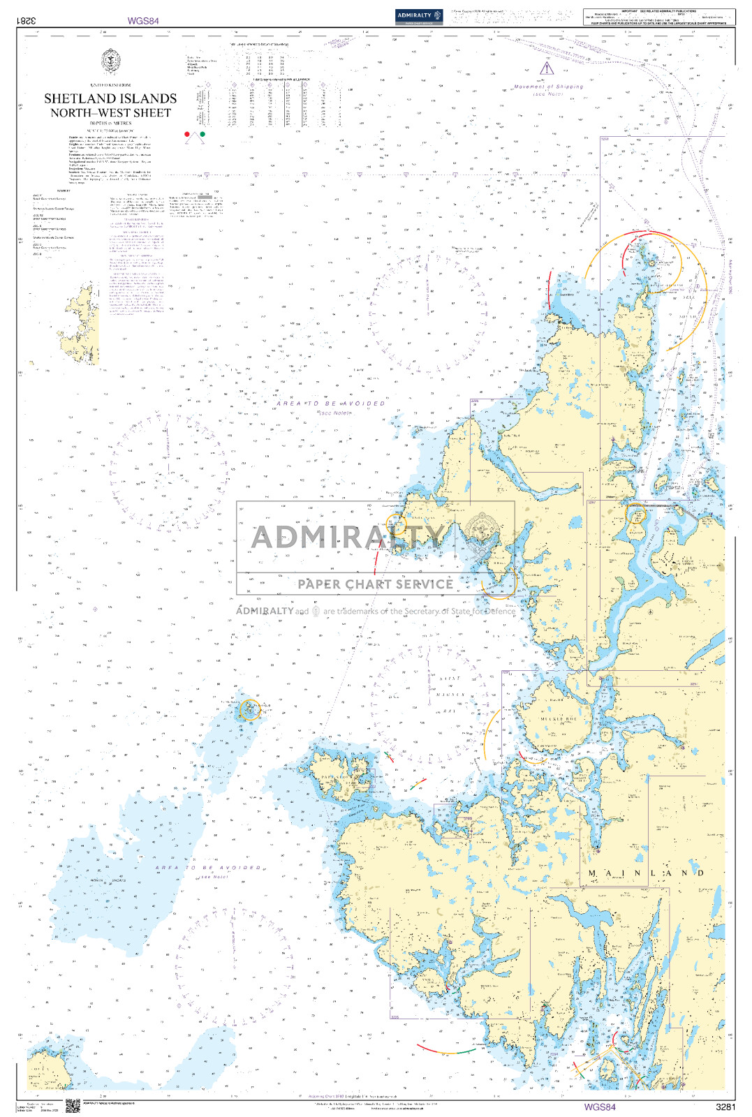 Shetland Islands North-West Sheet. UKHO3281