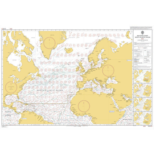 Admiralty Routeing Charts North-Atlantic 5124 (May)