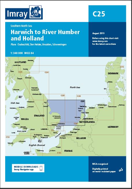 IMRAY CHART C25 Harwich to River Humber and Holland