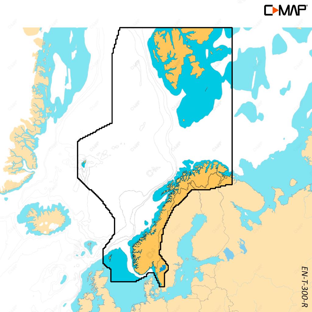 C-MAP Reveal X Mer du Nord (Danemark, Suède, Norvège) EN-T-300