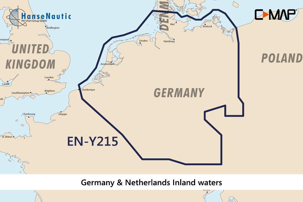 C-MAP Discover Allemagne et Pays-Bas intérieures EN-Y215