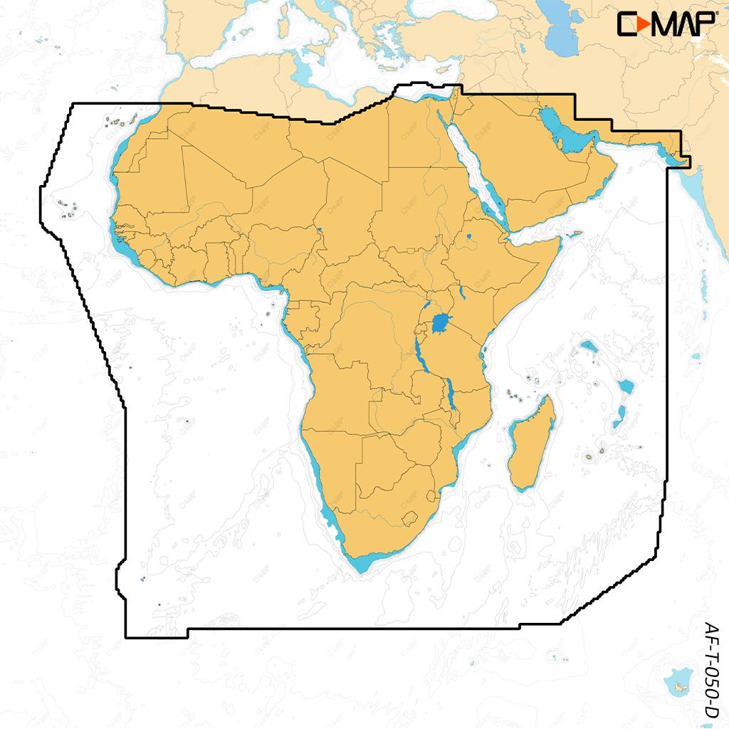 C-MAP Discover X Afrique (Atlantique, Océan Indien, Mer Rouge, Intérieur) AF-T-050