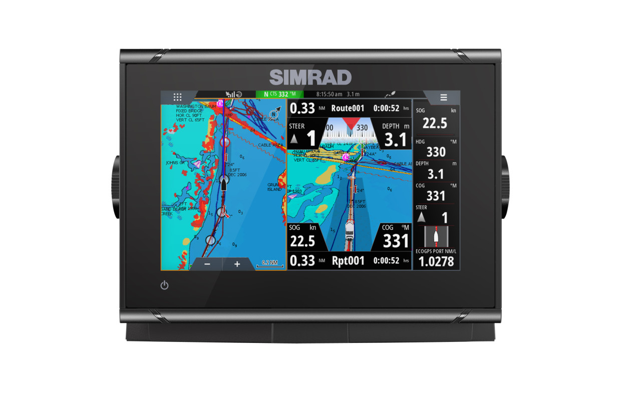 Simrad GO7 XSR Kartenplotter mit HDI Transducer