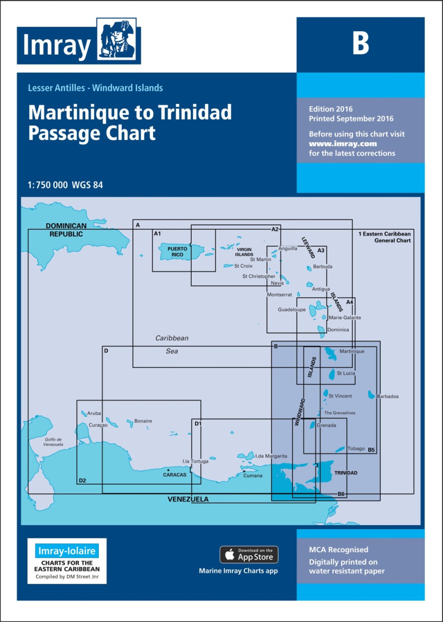 IMRAY CHART B Martinique to Trinidad Passage 